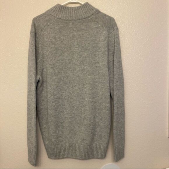 Sonoma Goods For Life Quarter Zip Sweater gray mock neck turtleneck mens L - Picture 3 of 9